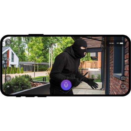 Video zvonec s senzorjem gibanja 5MPx 1440p 5200 mAh Wi-Fi IP65 antracit