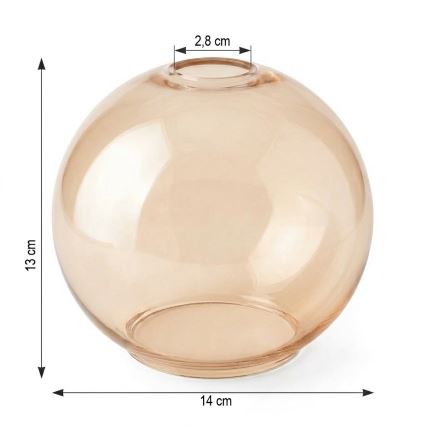 Rezervno steklo POBO, premer 14 cm, dimljeno bež