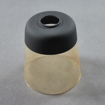 Rezervno steklo za lestenec AMBER E27, premer 15,5 cm, črna/dimljeno bež