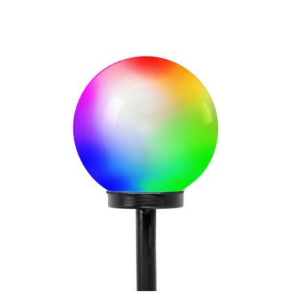 RGB LED solarna svetilka s senzorjem SPHERE, 1,2 V, IP44, 200 mAh, premer 20 cm