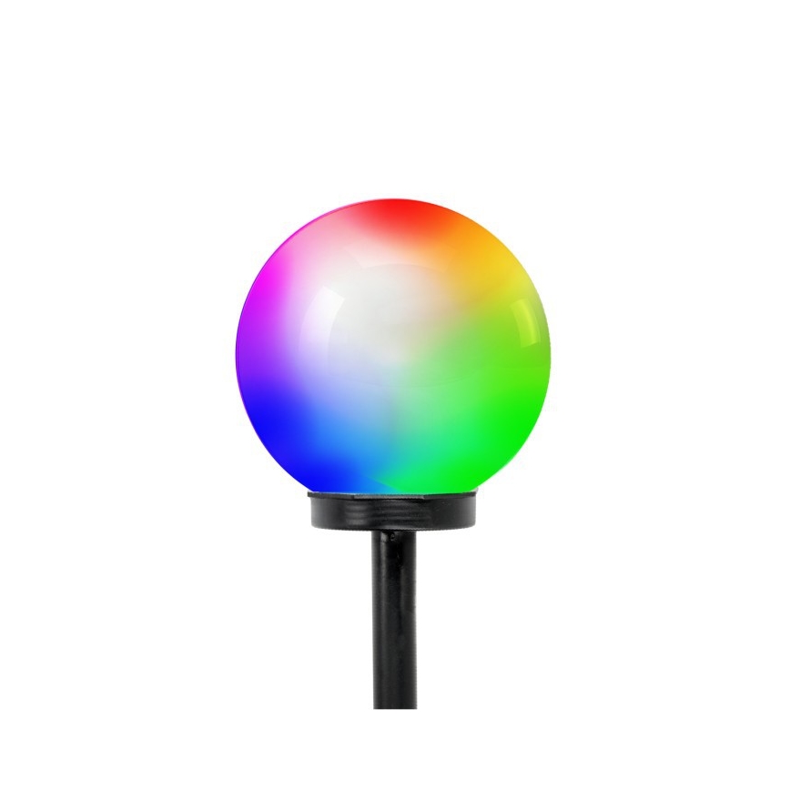 RGB LED solarna svetilka s senzorjem SPHERE, 1,2 V, IP44, 200 mAh, premer 20 cm