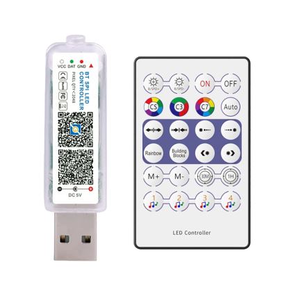 RGB LED trak 10 m, 10 W/5 V, USB + daljinski upravljalnik