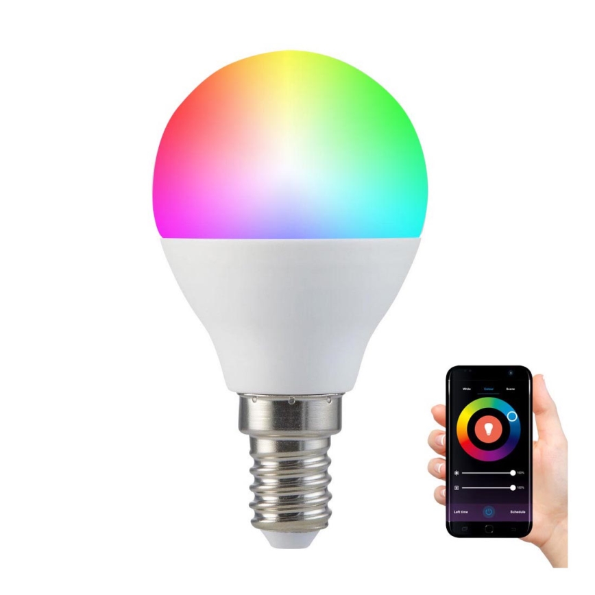 RGB LED Zatemnitvena žarnica G45 E14/5,5W/230V 3000-6500K Wi-Fi Tuya