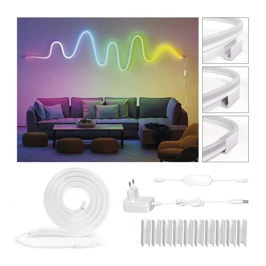 RGBIC LED Zatemnitveni trak GoSmart LED/24W/230V 3 m Wi-Fi Tuya