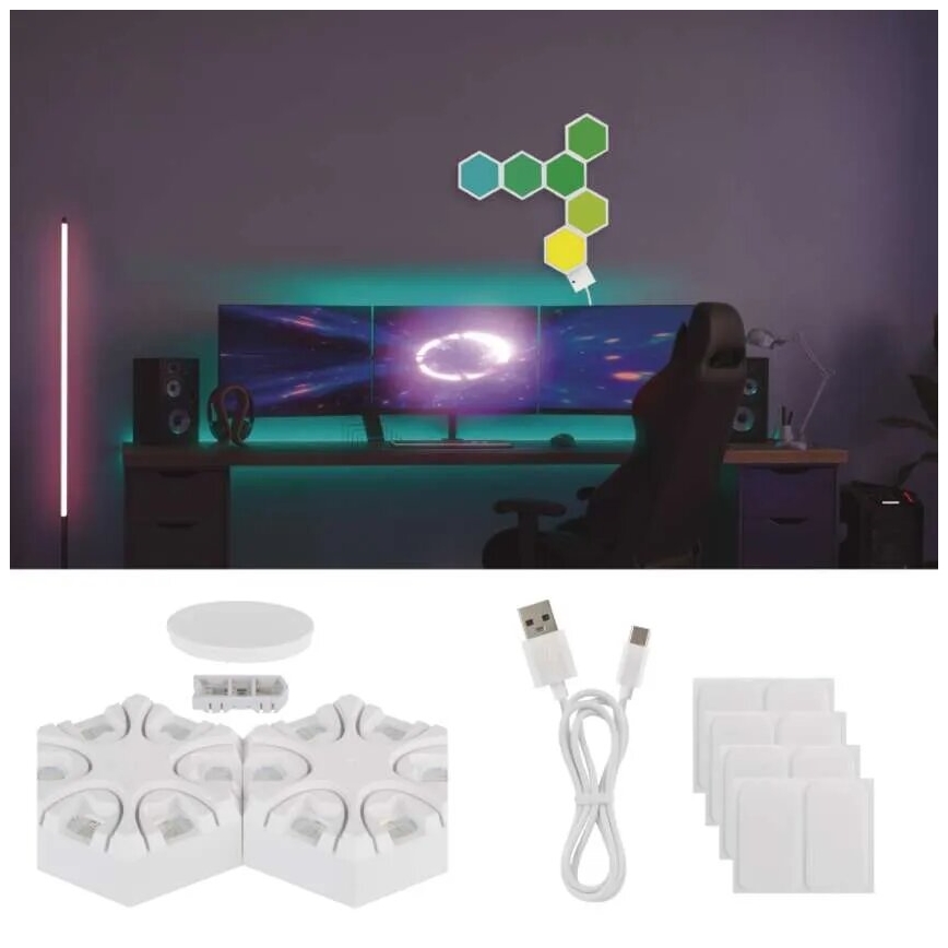 RGBIC Zatemnitvena namizna svetilka GoSmart LED/5,5W/230V Wi-Fi Tuya