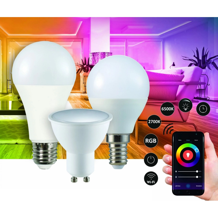 RGBW LED Zatemnitvena žarnica G45 GU10/5,5W/230V 2700-6500K Wi-Fi Tuya