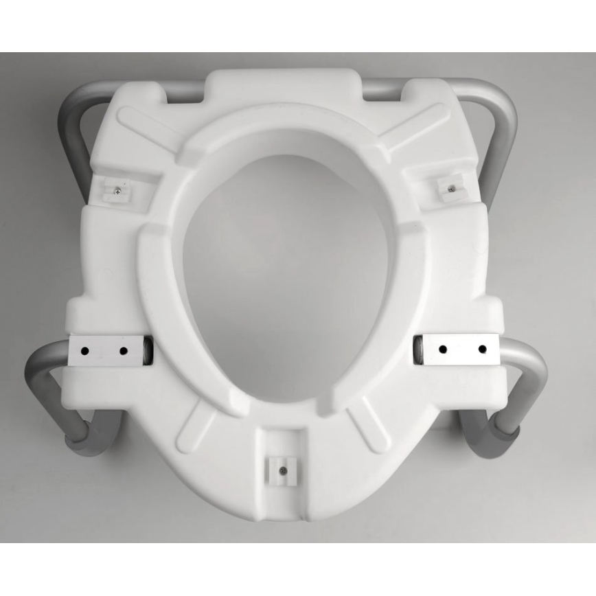 Ridder - Povišan sedež za WC z ročaji, bel