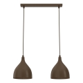 Rjav lestenec na kablu NOAK CLASSIC 2xE27/15W/230V