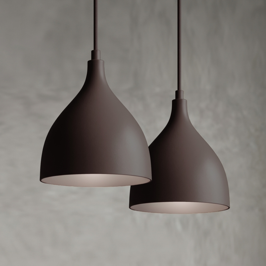 Rjav lestenec na kablu NOAK CLASSIC 2xE27/15W/230V