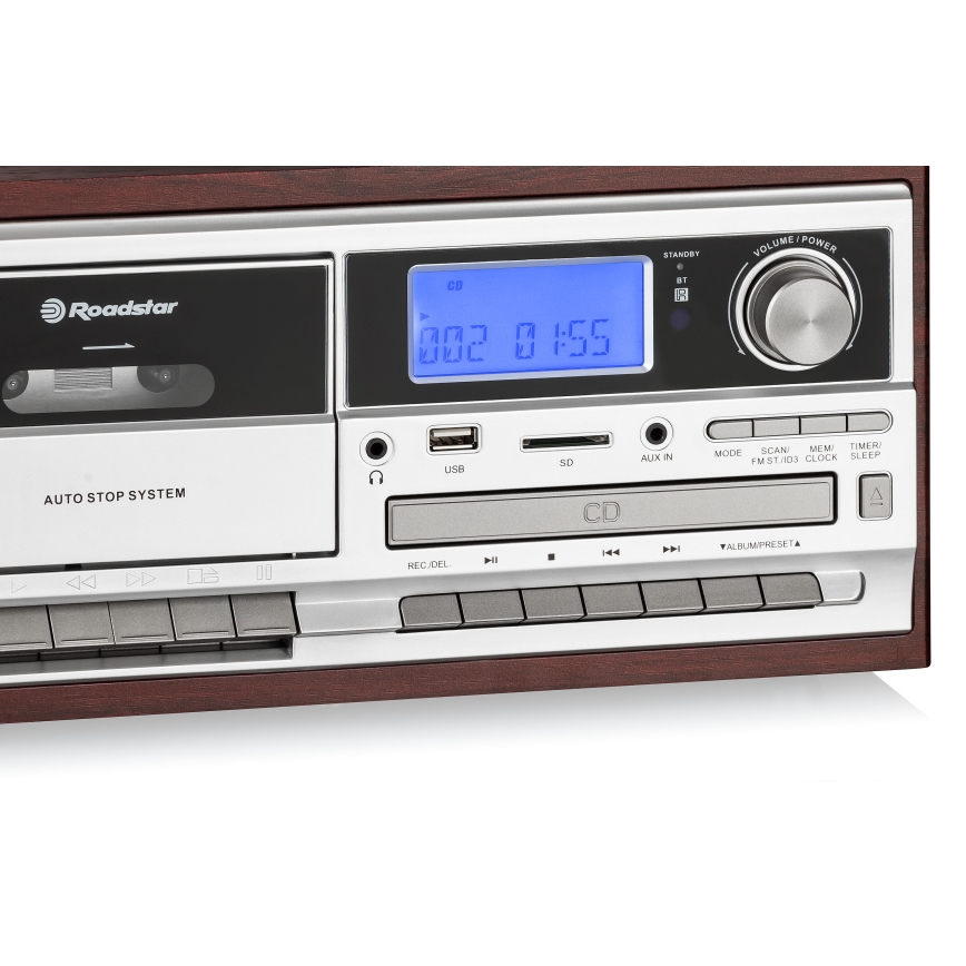 Roadstar HIF-8892 EBT - Hi-Fi sistem z gramofonom, CD in kaseto 64W/230V + daljinski upravljalnik