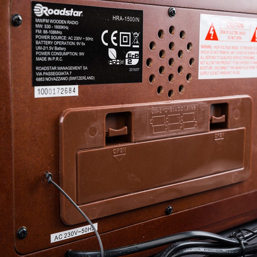 Roadstar HRA-1500/N - Radio FM/MW 24W/230V/6xLR14