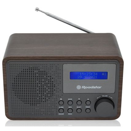 Roadstar HRA-700D+/WD - Radio z DAB+, FM in vgrajeno budilko 16W/230V/4xAA
