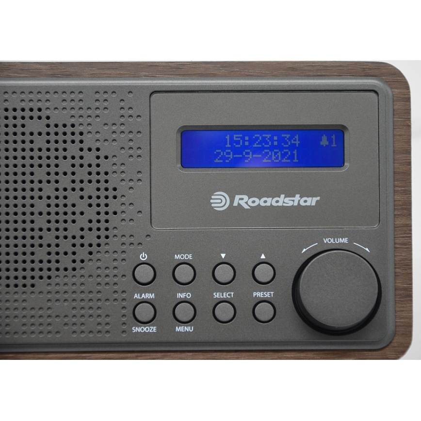 Roadstar HRA-700D+/WD - Radio z DAB+, FM in vgrajeno budilko 16W/230V/4xAA