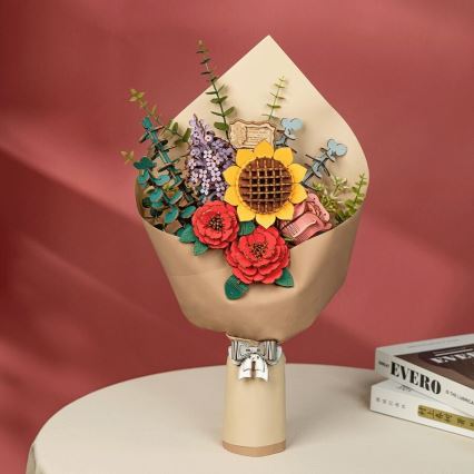 RoboTime - 3D lesena sestavljanka Bouquet