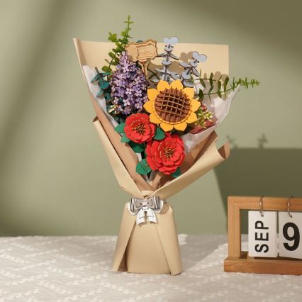 RoboTime - 3D lesena sestavljanka Bouquet