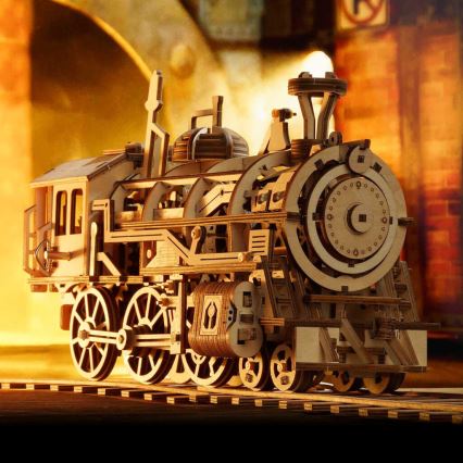 RoboTime - 3D wooden mechanical puzzle Steam locomotive