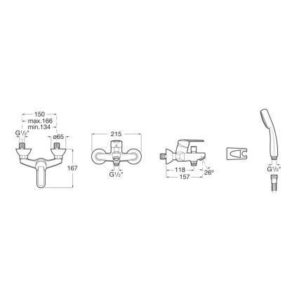 Roca A5A0125C02 - Kopalni set s pipo VICTORIA sijajni krom