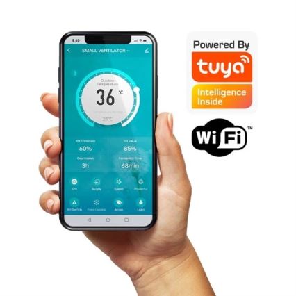 Room heat recovery unit 12W Wi-Fi Tuya + Daljinski upravljalnik
