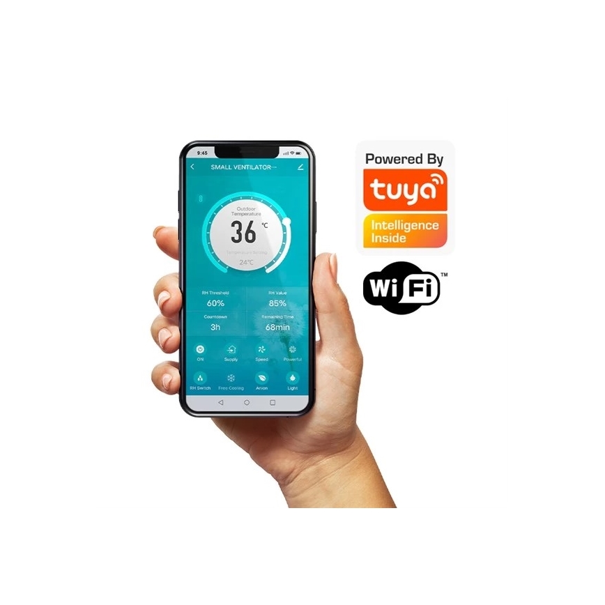 Room heat recovery unit 12W Wi-Fi Tuya + Daljinski upravljalnik