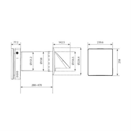 Room heat recovery unit 12W Wi-Fi Tuya + Daljinski upravljalnik