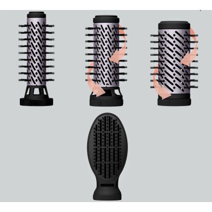 Rowenta - Krtača za oblikovanje las BRUSH ACTIV 1000W/230V črna