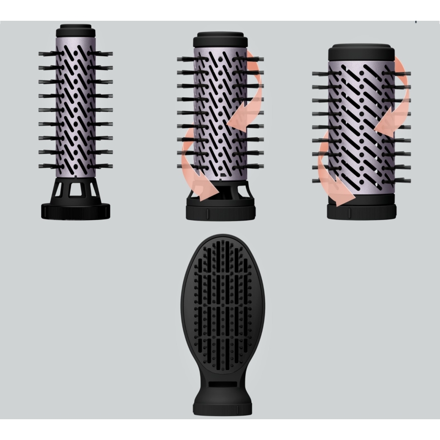 Rowenta - Krtača za oblikovanje las BRUSH ACTIV 1000W/230V črna