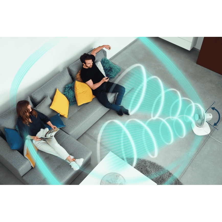 Rowenta - Namizni ventilator ESSENTIAL 28W/230V pr. 25 cm bela