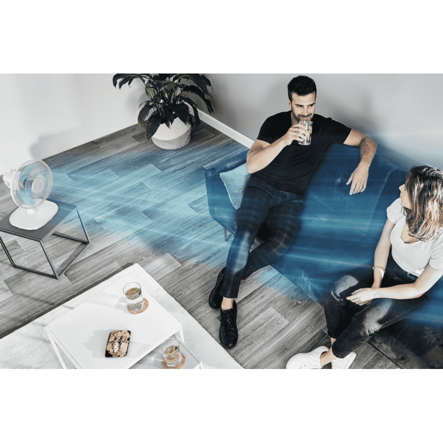 Rowenta - Namizni ventilator ESSENTIAL 28W/230V pr. 25 cm bela