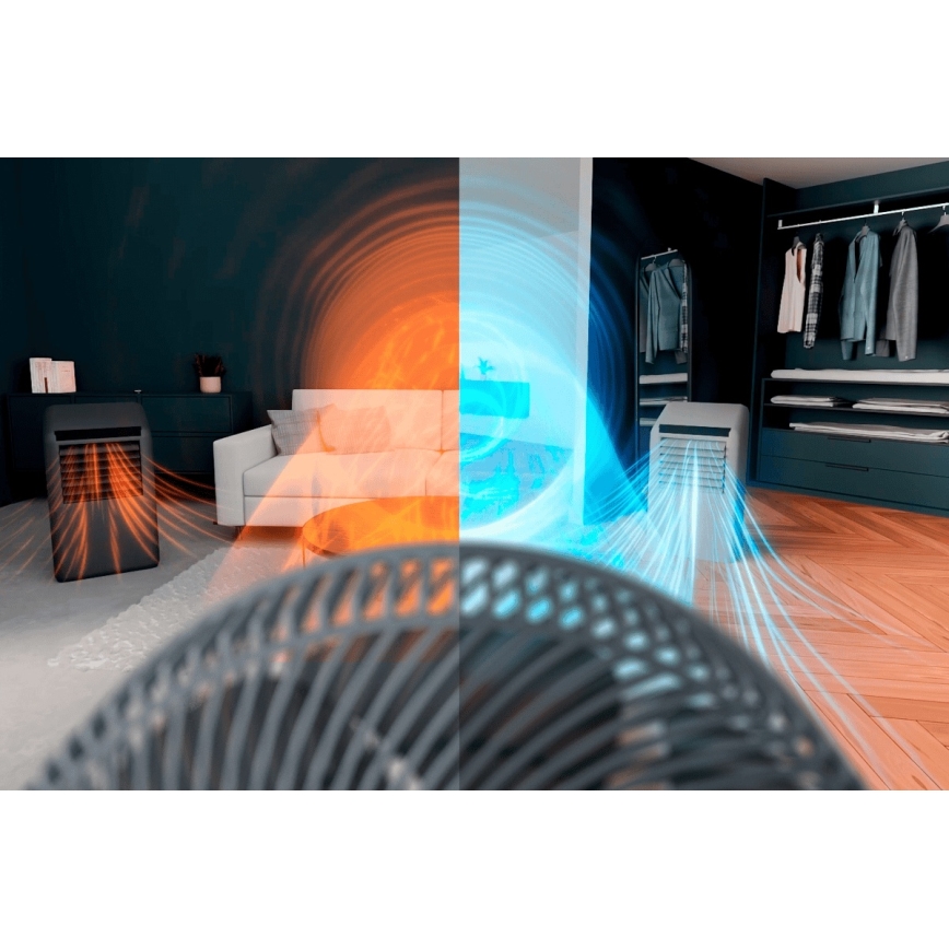 Rowenta - Namizni ventilator TURBO SWIFT COMPACT 230V modra + Daljinski upravljalnik