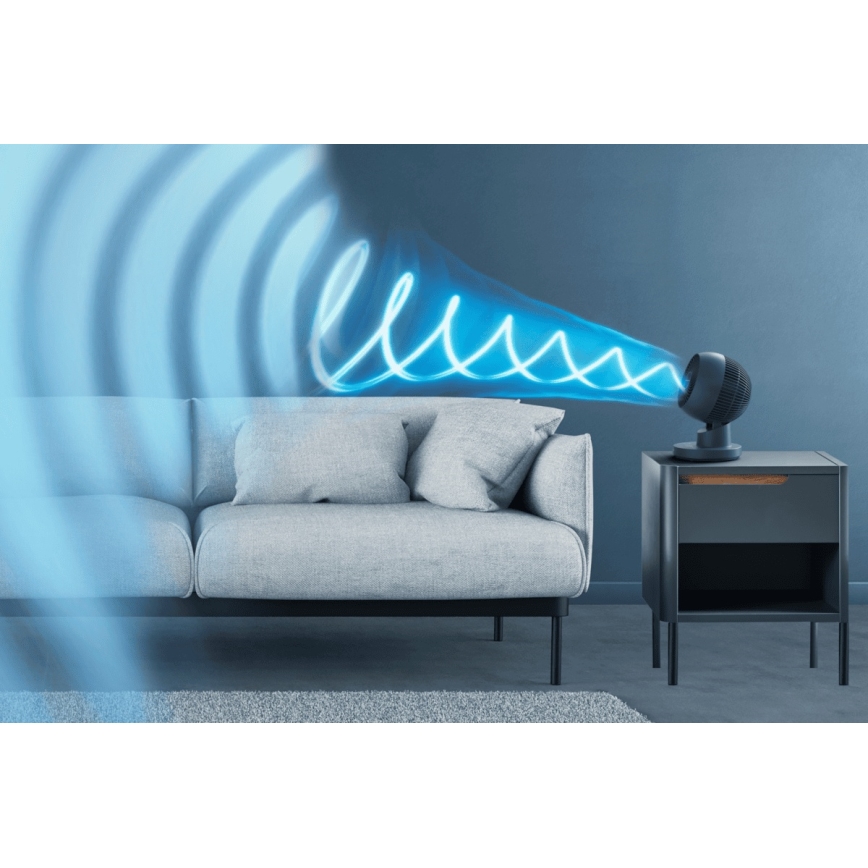 Rowenta - Namizni ventilator TURBO SWIFT COMPACT 230V modra + Daljinski upravljalnik