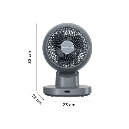 Rowenta - Namizni ventilator TURBO SWIFT COMPACT 230V modra + Daljinski upravljalnik