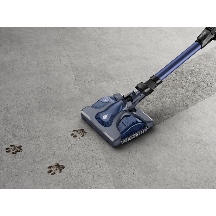 Rowenta - Palični sesalnik z mopom X-FORCE FLEX ANIMAL AQUA AUTO 3v1 480W/32,4V 2500 mAh modra