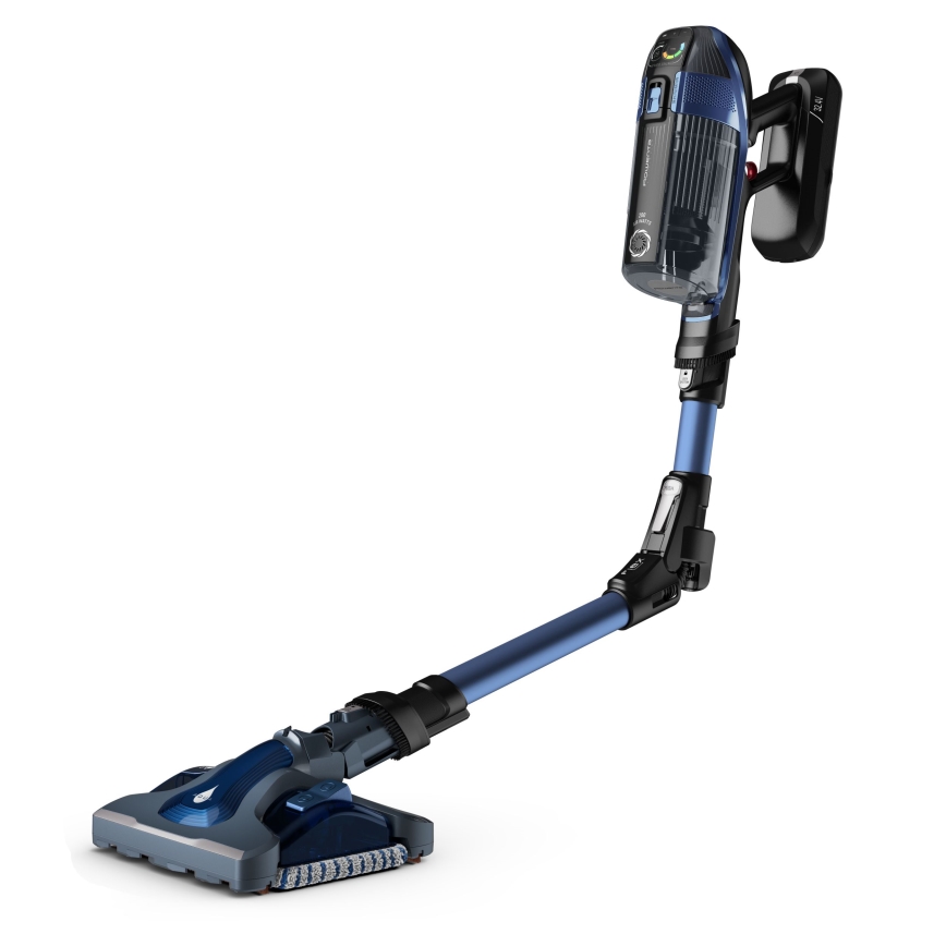 Rowenta - Palični sesalnik z mopom X-FORCE FLEX ANIMAL AQUA AUTO 3v1 480W/32,4V 2500 mAh modra