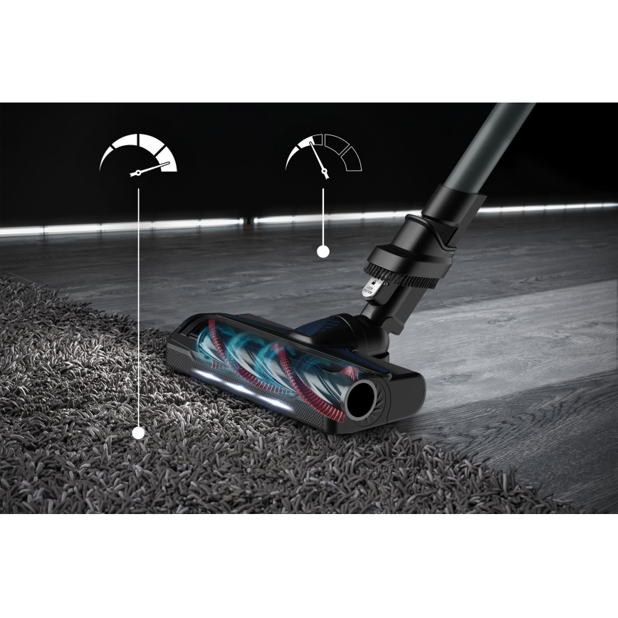 Rowenta - Palični sesalnik z mopom X-FORCE FLEX ANIMAL AQUA AUTO 4v1 250W/25,2V 2500 mAh črna/modra
