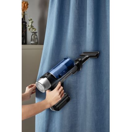 Rowenta - Palični sesalnik z mopom X-FORCE FLEX ANIMAL AQUA AUTO 4v1 250W/25,2V 2500 mAh črna/modra