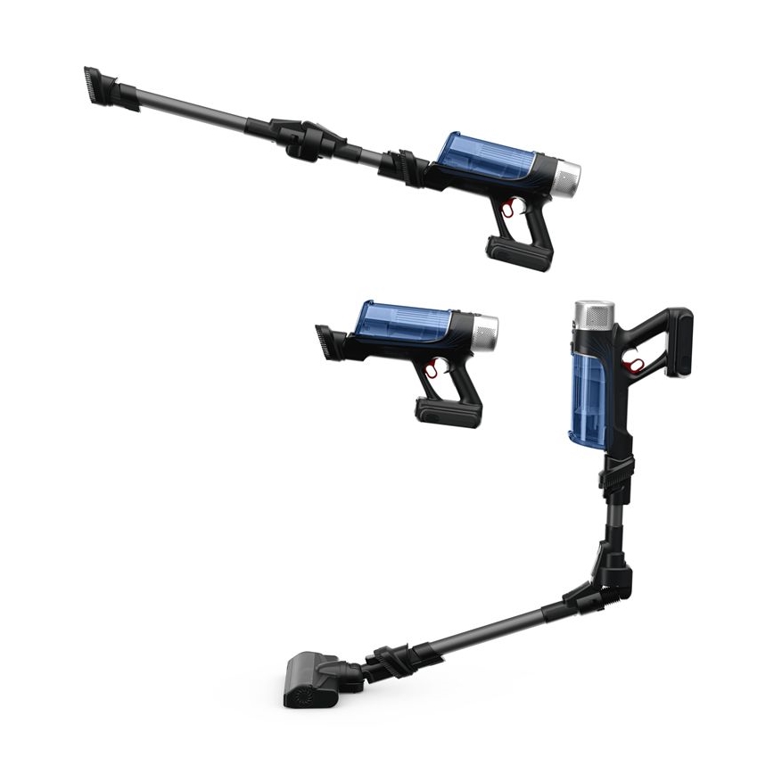 Rowenta - Palični sesalnik z mopom X-FORCE FLEX ANIMAL AQUA AUTO 4v1 250W/25,2V 2500 mAh črna/modra