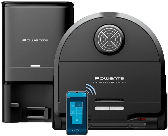 Rowenta - Pametni robotski sesalnik z mopom X-PLORER S240+ AI Animal & Allergy Wi-Fi 5200 mAh