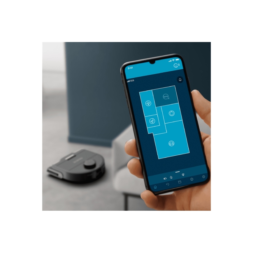 Rowenta - Pametni robotski sesalnik z mopom X-PLORER S240+ AI Animal & Allergy Wi-Fi 5200 mAh