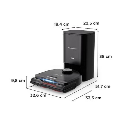 Rowenta - Pametni robotski sesalnik z mopom X-PLORER S240+ AI Animal & Allergy Wi-Fi 5200 mAh