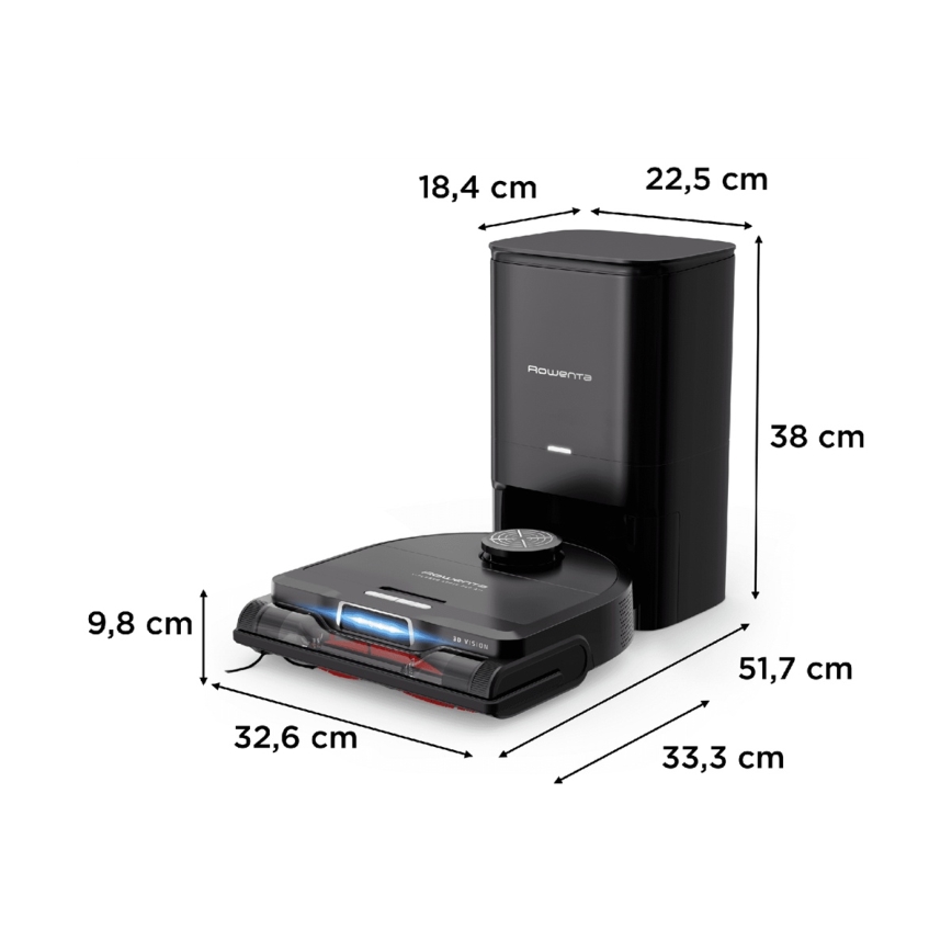 Rowenta - Pametni robotski sesalnik z mopom X-PLORER S240+ AI Animal & Allergy Wi-Fi 5200 mAh