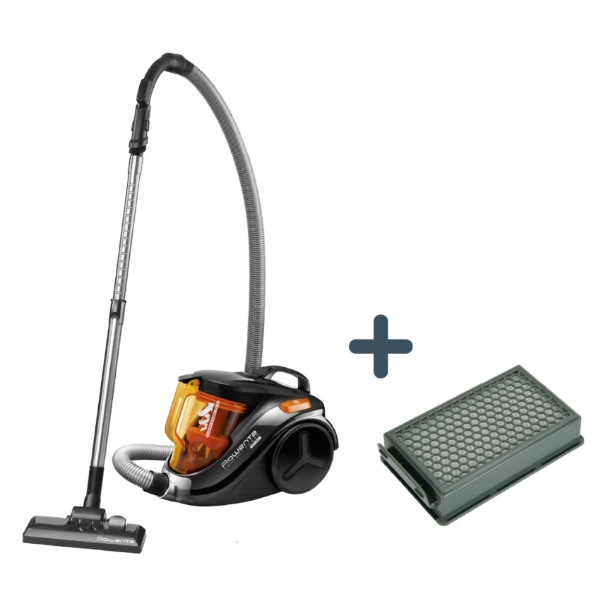 Rowenta - Sesalnik brez vrečke COMPACT POWER 1,5l 750W/230V črna/oranžna