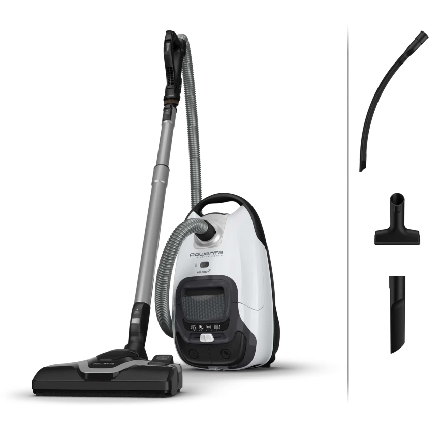 Rowenta - Sesalnik z vrečko SILENCE FORCE ALLERGY+ 4,5l 400W/230V črna/bela
