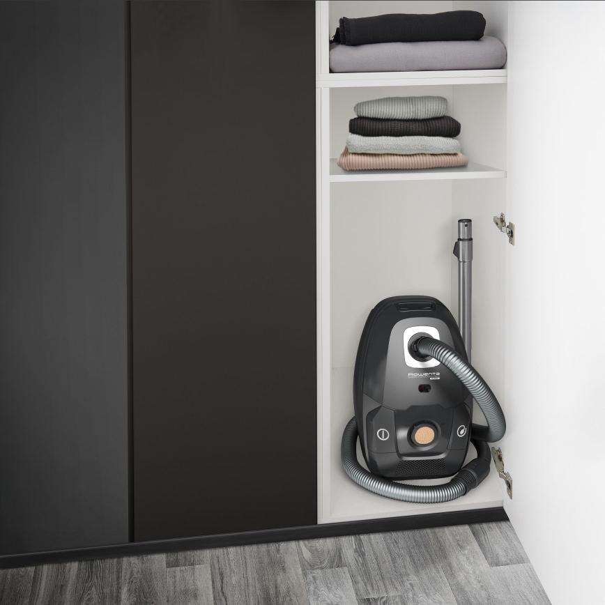 Rowenta - Sesalnik z vrečko ZELENA FORCE EFFITECH ECO TOTAL CLEAN 400W/230V črna