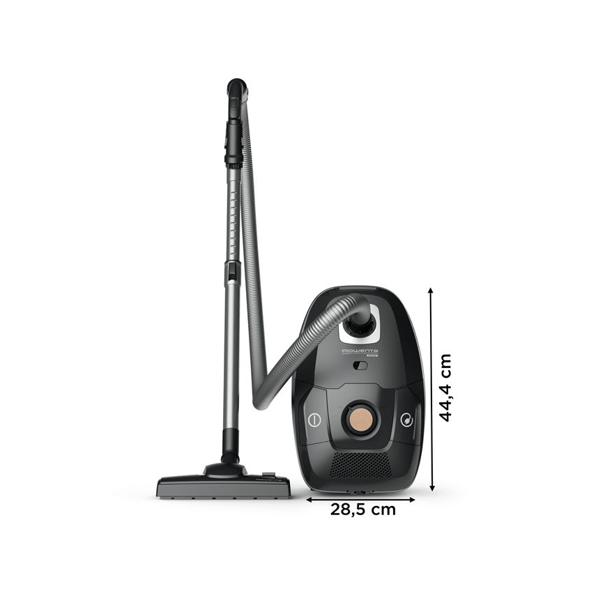 Rowenta - Sesalnik z vrečko ZELENA FORCE EFFITECH ECO TOTAL CLEAN 400W/230V črna