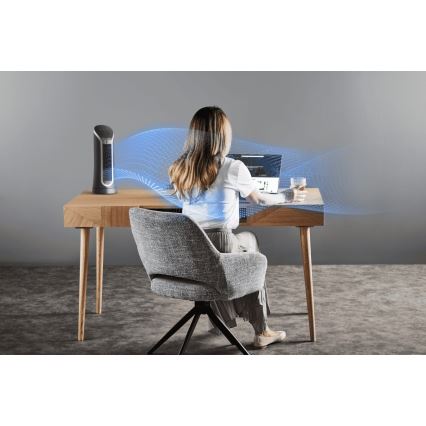 Rowenta - Stoječi ventilator EOLE COMPACT 30W/230V črna