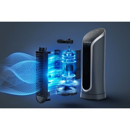 Rowenta - Stoječi ventilator EOLE COMPACT 30W/230V črna