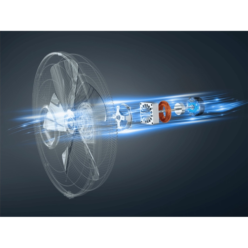 Rowenta - Talni ventilator TURBO SILENCE 55W/230V 147 cm bela + Daljinski upravljalnik