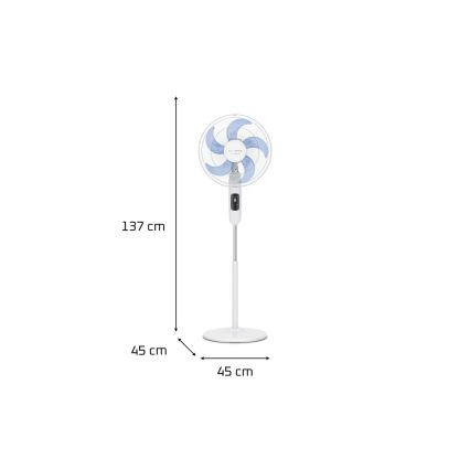 Rowenta - Talni ventilator TURBO SILENCE 55W/230V 147 cm bela + Daljinski upravljalnik