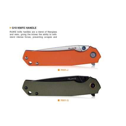 Ruike RUP801G - Zložljiv žepni nož 20 cm zelena