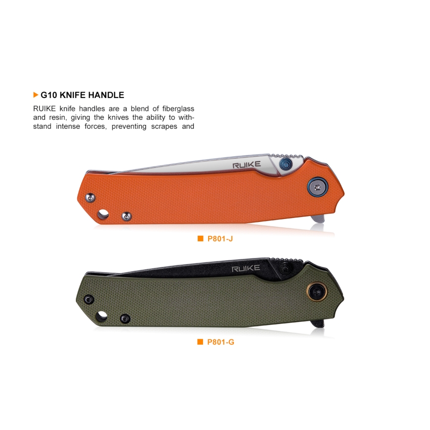 Ruike RUP801G - Zložljiv žepni nož 20 cm zelena